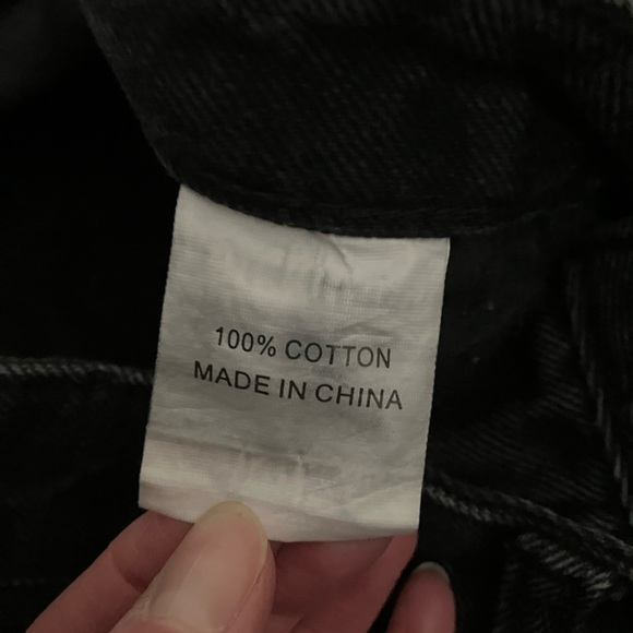 Princess Polly Black Straight Leg Jeans, 100% cotton, 5 pocket, high waist denim - Picture 7 of 7